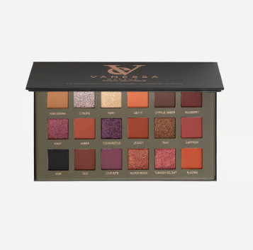 VANESSA MAKEUP - CORAL NEUTRALS - 18 COLORS EYE SHADOW PALETTE